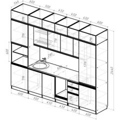 Кухонный гарнитур Амели люкс 3000 мм в Талице - talica.mebel24.online | фото 2