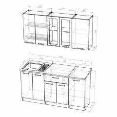 Кухонный гарнитур Инна стандарт 1600 в Талице - talica.mebel24.online | фото 3