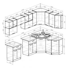 Кухонный гарнитур Лариса оптима 5 2700х1600 мм в Талице - talica.mebel24.online | фото 2