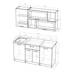Кухонный гарнитур Лоретта стандарт 1600 мм в Талице - talica.mebel24.online | фото 2