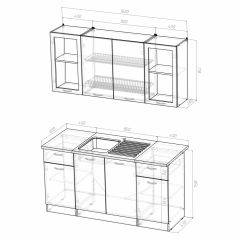 Кухонный гарнитур Сабрина стандарт 1600 в Талице - talica.mebel24.online | фото 3