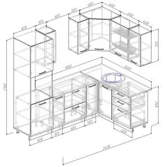 Кухонный гарнитур угловой Бланка 2400х1600 (Стол. 26мм) в Талице - talica.mebel24.online | фото 3