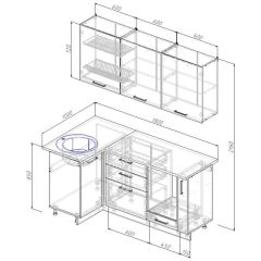 Кухонный гарнитур угловой Пайн 1000х1800 (Стол. 26мм) в Талице - talica.mebel24.online | фото 2