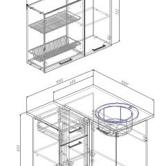 Кухонный гарнитур угловой Вегас 1000*1000 (Стол. 26мм) в Талице - talica.mebel24.online | фото 2