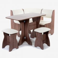 ТЮЛЬПАН МИНИ Кухонный уголок (кожзам-Борнео крем) в Талице - talica.mebel24.online | фото 3