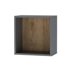 Квадро ПЛ-1 Полка (ЛДСП графит-дуб крафт золотой) в Талице - talica.mebel24.online | фото