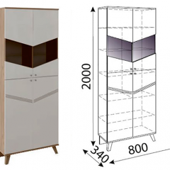 Лимба (гостиная) М02 Шкаф-витрина в Талице - talica.mebel24.online | фото