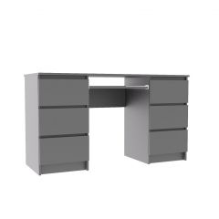 МОРИ МС-2 Стол 6 ящиков (графит) в Талице - talica.mebel24.online | фото 2