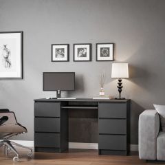 МОРИ МС-2 Стол 6 ящиков (графит) в Талице - talica.mebel24.online | фото