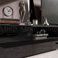 НИКОЛЬ Тумба ТВ (Черный глянец/Черный) в Талице - talica.mebel24.online | фото 3