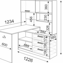 Подростковая Волкер (модульная) в Талице - talica.mebel24.online | фото 23