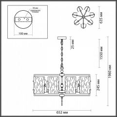Подвесная люстра Odeon Light Elegante 4878/7 в Талице - talica.mebel24.online | фото 4