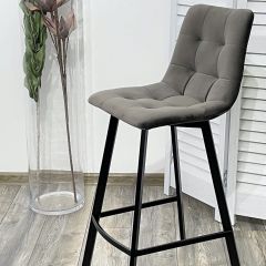 Полубарный стул CHILLI-QB SQUARE графит #14, велюр / черный каркас (H=66cm) М-City в Талице - talica.mebel24.online | фото 4