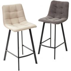Полубарный стул CHILLI-QB SQUARE графит #14, велюр / черный каркас (H=66cm) М-City в Талице - talica.mebel24.online | фото 5