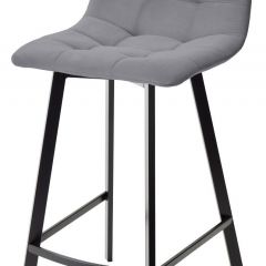 Полубарный стул CHILLI-QB SQUARE серый #27, велюр / черный каркас (H=66cm) М-City в Талице - talica.mebel24.online | фото