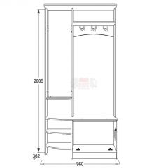 Прихожая Саша - 13 в Талице - talica.mebel24.online | фото 2