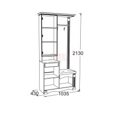 Прихожая Саша - 15 в Талице - talica.mebel24.online | фото 2