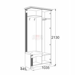 Прихожая Саша - 16 в Талице - talica.mebel24.online | фото 2