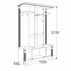 Прихожая Саша - 17 в Талице - talica.mebel24.online | фото 2