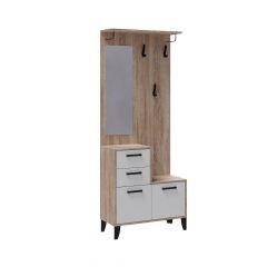 Прихожая Витра Центральная секция (Белый/Дуб сонома) в Талице - talica.mebel24.online | фото