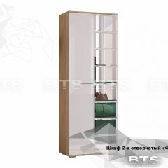ФЛАЙ Шкаф 2-х створчатый ШК-04 (дуб сонома/белый) в Талице - talica.mebel24.online | фото 2