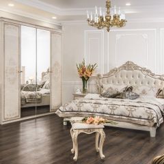 Шкаф 4-х створчатый (1+2+1) с Зеркалом "Патрисия" (крем) в Талице - talica.mebel24.online | фото 3