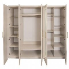 Шкаф 5-ти ств с зеркалами Мокко (бежевый) в Талице - talica.mebel24.online | фото 2