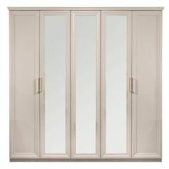 Шкаф 5-ти ств с зеркалами Мокко (бежевый) в Талице - talica.mebel24.online | фото 3
