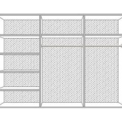 Шкаф 6-и дверный с зеркалами (04.146) Диана в Талице - talica.mebel24.online | фото 2