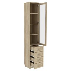 Шкаф для книг с ящиками узкий арт. 205 в Талице - talica.mebel24.online | фото