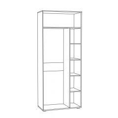 Шкаф для одежды 1751 Бьянка в Талице - talica.mebel24.online | фото 2