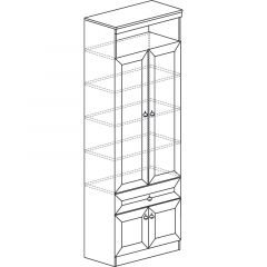 Шкаф для посуды №612 Инна Денвер темный в Талице - talica.mebel24.online | фото 3