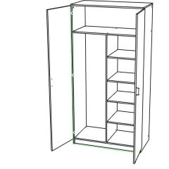 Шкаф двухдверный распашной в Талице - talica.mebel24.online | фото