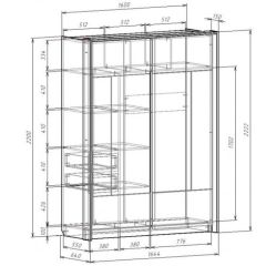 Шкаф-купе 1600 с плитой 22 мм ЛИБЕРТИ в Талице - talica.mebel24.online | фото 4