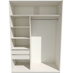 Шкаф-купе 1600 серии SOFT D1+D3+B2+PL1 (2 ящика+1штанга) профиль «Графит» в Талице - talica.mebel24.online | фото 3