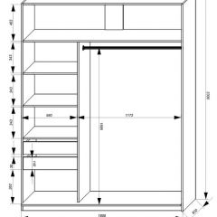 Шкаф-купе 1800 серии SOFT D1+D3+B2+PL1 (2 ящика+1штанга) профиль «Графит» в Талице - talica.mebel24.online | фото 3