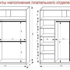 Шкаф-купе 1800 серии SOFT D8+D2+B2+PL4 (2 ящика+F обр.штанга) профиль «Графит» в Талице - talica.mebel24.online | фото 8