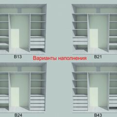 Шкаф-купе 2250 серии SILVER S3+S1+S4 B22+PL3 (по 2 ящика лев/прав+2 штанги) профиль «Серебро» в Талице - talica.mebel24.online | фото 5