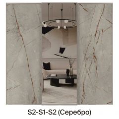 Шкаф-купе 2250 серии SILVER S3+S1+S4 B22+PL3 (по 2 ящика лев/прав+2 штанги) профиль «Серебро» в Талице - talica.mebel24.online | фото 7