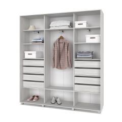 МАРТИН Шкаф-купе с зеркалами Шимо светлый (2200*450) М423 в Талице - talica.mebel24.online | фото 4