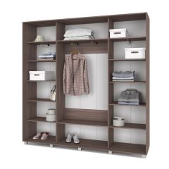 МАРТИН Шкаф-купе с зеркалами Шимо темный (2200*450) М423 в Талице - talica.mebel24.online | фото 2