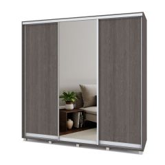 МАРТИН Шкаф-купе с зеркалом Анкор темный (2200*450) М422 в Талице - talica.mebel24.online | фото