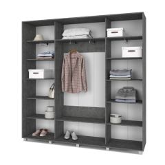 МАРТИН Шкаф-купе с зеркалом Камень темный (2200*450) М422 в Талице - talica.mebel24.online | фото 2