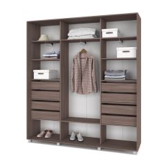 МАРТИН Шкаф-купе с зеркалом Шимо темный (2200*450) М422 в Талице - talica.mebel24.online | фото 4
