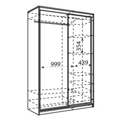 Шкаф-купе Рене 1500 вариант 7 (Тройной ЛДСП/Тройной ЛДСП) в Талице - talica.mebel24.online | фото 2