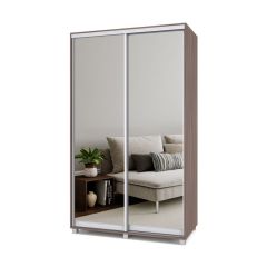 РОЛАНД Шкаф-купе с зеркалами Шимо темный (450*1300) Р433 в Талице - talica.mebel24.online | фото