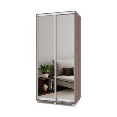 РОЛАНД Шкаф-купе с зеркалами Шимо темный (450*1000) Р403 в Талице - talica.mebel24.online | фото