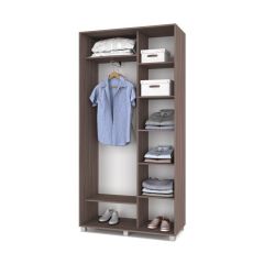 РОЛАНД Шкаф-купе с зеркалами Шимо темный (450*1100) Р413 в Талице - talica.mebel24.online | фото 3