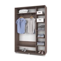 РОЛАНД Шкаф-купе с зеркалами Шимо темный (450*1500) Р453 в Талице - talica.mebel24.online | фото 2