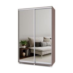 РОЛАНД Шкаф-купе с зеркалами Шимо темный (600*1400) Р643 в Талице - talica.mebel24.online | фото